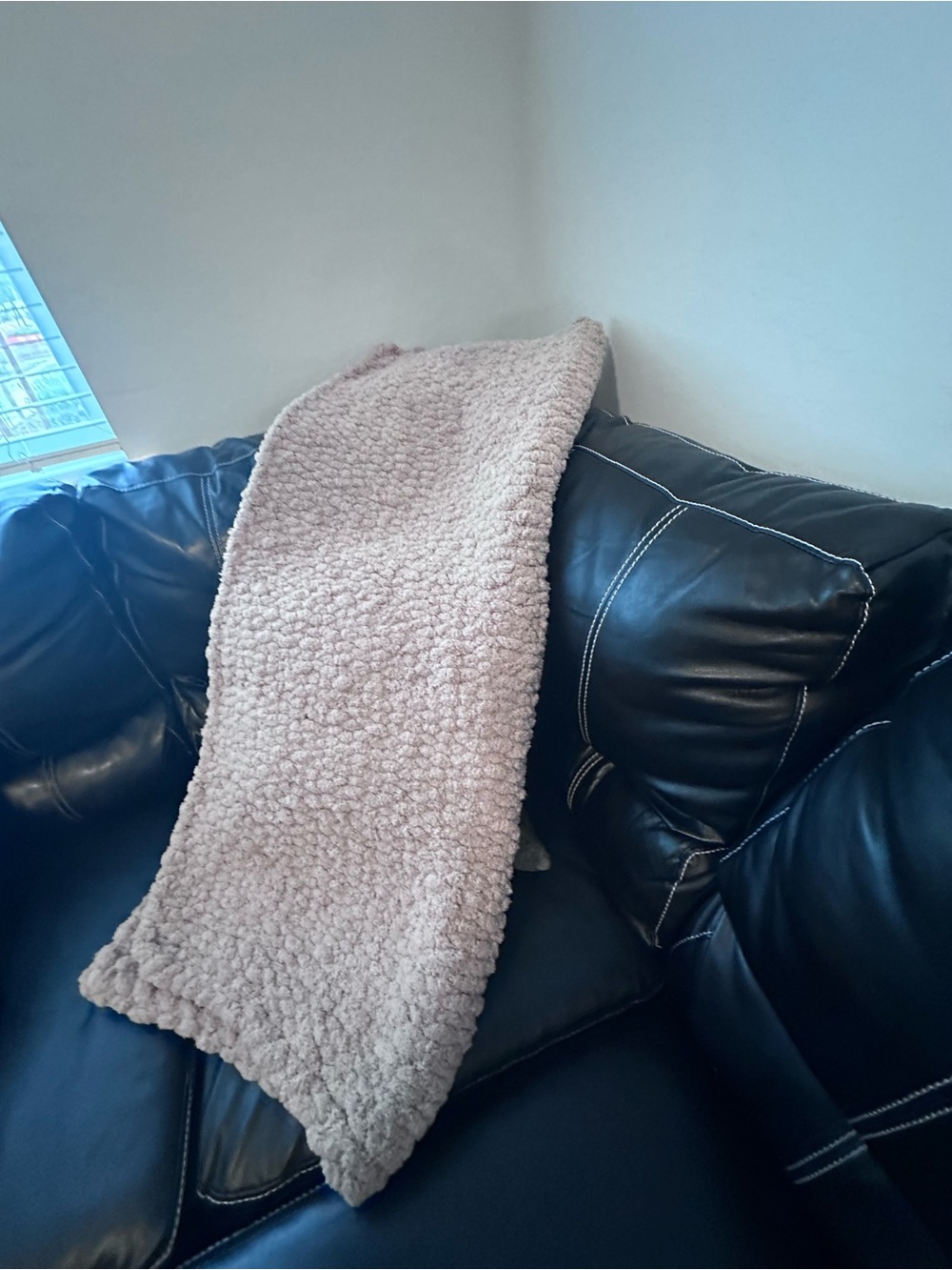 Handmade Beige Throw Blanket - Cozy Home Accent